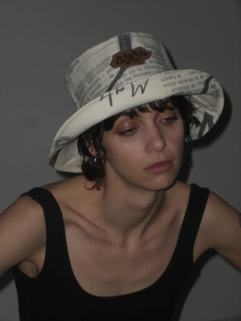 Mayte × Cycle DRAWING BUCKET HAT -WATER-